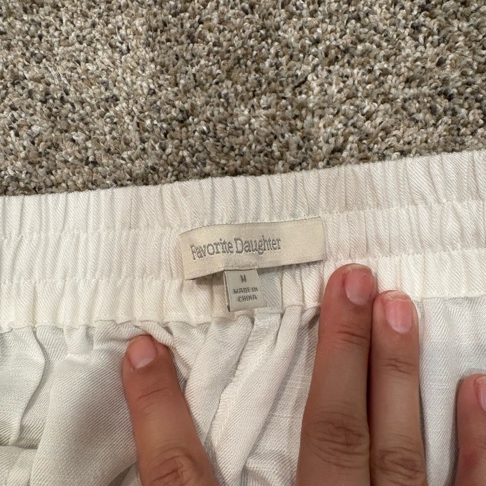 Favorite daughter THE REBOUND LINEN-BLEND PANT IN WHITE medium - Picture 6 of 6